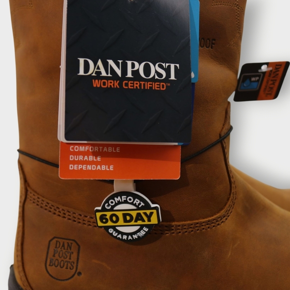 Dan Post Men Cummins 11" Waterproof Leather Western Work Boots DP62504 Size 8 - Picture 2 of 12